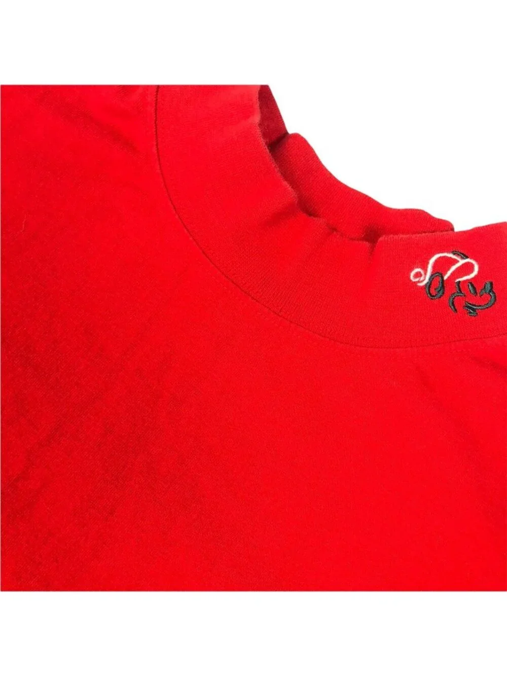 VTG Walt Disney World Men's Santa Mickey Mock Turtleneck L/S Shirt Red • 2XL